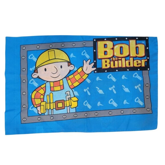 Vintage 2001 Double Sided Bob the Builder Pillow Case Standard Size Dan River - Picture 1 of 5
